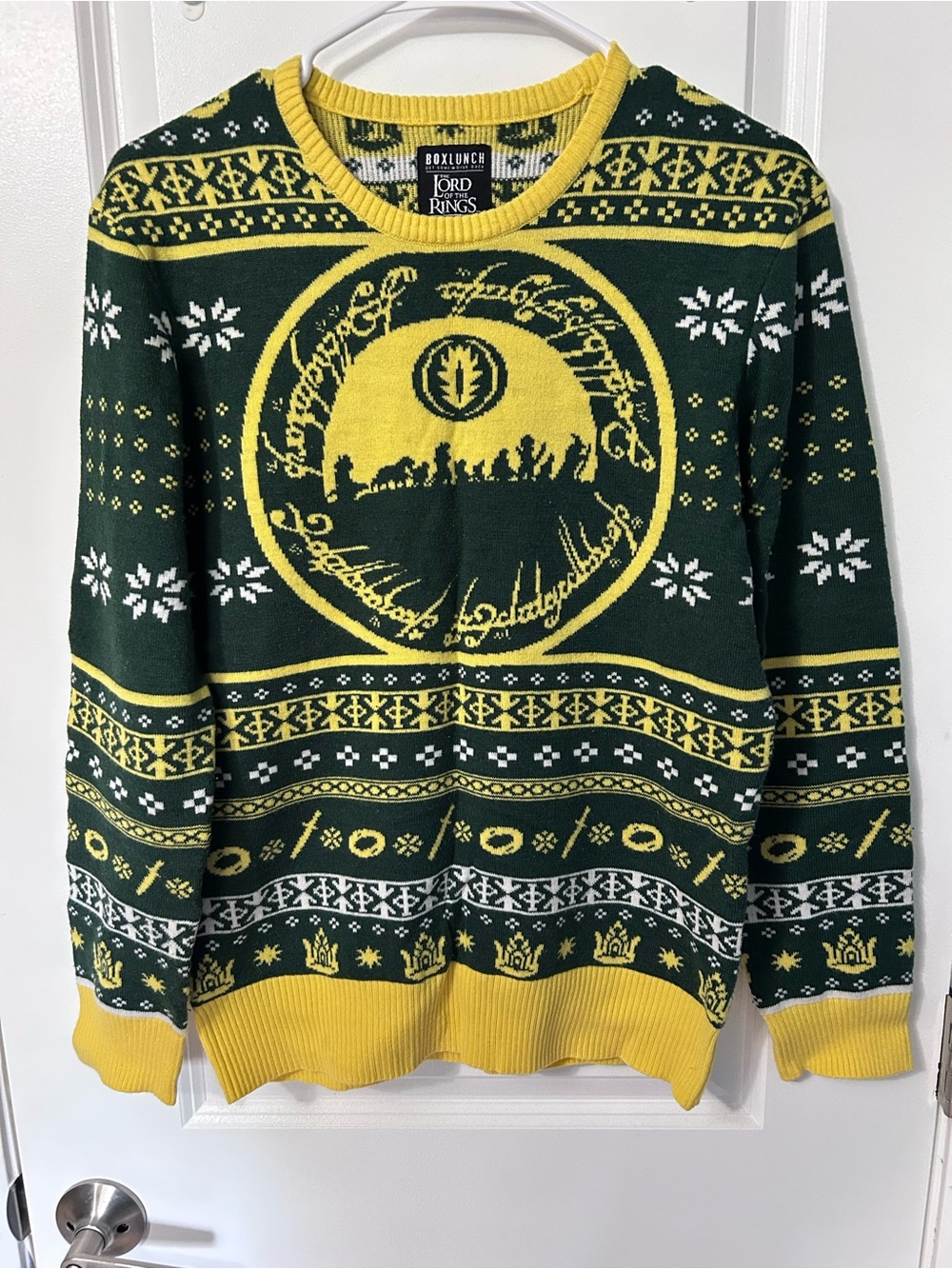 The Lord of the Rings Green & Yellow Holiday Sweater